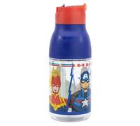 Avengers Characters Reusable Double Opening Sipper Ecozen Bottle 420ml Non-Drip Stopper with built in Straw (Avengers)