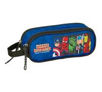 AVENGERS - Children's Double Pencil Case, Children's Pencil Case, Ideal for School-Aged Children, Comfortable and Versatile, Quality and Resistance, 21 x 6 x 8 cm