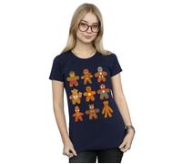 Avengers Christmas Gingerbread Cotton T-Shirt Marvel Navy S