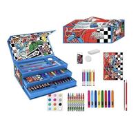 Avengers Coloring Stationery Set - Children's School Kit with Markers, Colored Pencils and Marvel Accessories for Drawing, Painting and Stimulating Children's Creativity, Avengers Briefcase