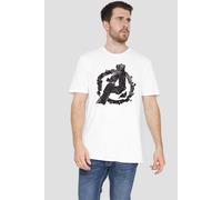 Avengers Endgame Cracked T Shirt, White White