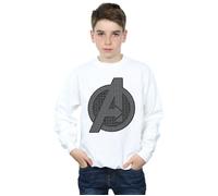 Avengers Endgame Iconic Logo Sweatshirt Marvel White 7-8 Years