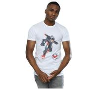 Avengers Endgame Painted War Machine T-Shirt Marvel White 5XL