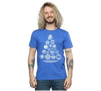 Avengers Endgame Pyramid Icons T-Shirt Marvel Blue XXL