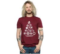 Avengers Endgame Pyramid Icons T-Shirt Marvel Burgundy L