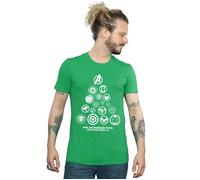 Avengers Endgame Pyramid Icons T-Shirt Marvel Green XXL