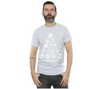 Avengers Endgame Pyramid Icons T-Shirt Marvel Grey 4XL