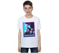 Avengers Endgame Thor Poster T-Shirt Marvel White 7-8 Years