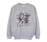 Avengers Girl's Group Sweatshirt in Grey | Size: 12-13 Years Avengers Grey 12-13 Years