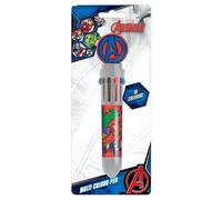 AVENGERS Hero Club 10-Colour Multicoloured Pen - Fun & Vibrant Writing for Kids & Marvel Fans