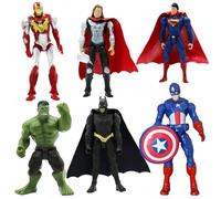 Avengers Heros Figures, 6Pcs Pvc Figure Collecting Hulk Iron Man Thanos Captain America Spider Model Cake Toppers Figures Heros Series Toy for Kids Age 3+ Birthday Gift