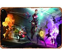 Avengers Infinity War 2018work Metal Tin Sign Retro Wall Decor for Home Gate Garden Bars Restaurants Cafes Office Store Pubs Club Sign Gift 12 X 8 INCH Plaque Tin Sign