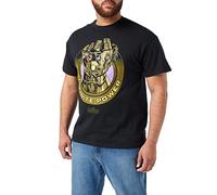 Vanilla Underground Marvel Mens Black Thanos Short Sleeved T-Shirt (Large)