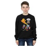 Avengers Invaders Cartoon Sweatshirt Marvel Comics Black 5-6 Years