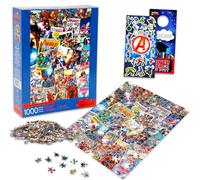 Avengers Jigsaw Puzzle Activity Set - Bundle with 1000 Piece Marvel Comics Jigsaw Plus Stickers, More | Avengers Puzzle for Adults, Teens