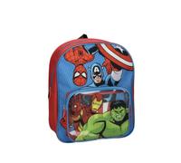 Avengers Marvel Boys and Girls Backpack - Red and Blue School Backpack with Front Pocket and Zip, Adjustable Straps, Official License, Ideal for Nursery and School