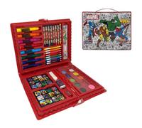 Avengers Marvel Children's Colouring Box Set 65 Pieces of Colours and Stationery Drawing and Painting Kit