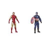 Avengers Marvel Titan Hero Series Collectible 30-cm Captain America Action Figure, Toy for Ages 4 and Up & Marvel Titan Hero Series Collectible 30CM Iron Man Action Figure, Toy For Ages 4 and Up
