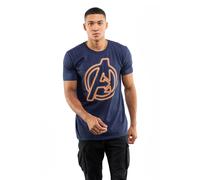 Avengers Men's Neon Cotton T-Shirt Navy | Size: Medium Avengers Navy M