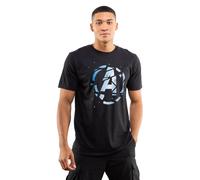 Avengers Men's Shattered Cotton T-Shirt Black | Size: Medium Avengers Black M