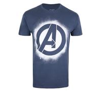 Avengers Mens Stencil Denim Look Logo T-Shirt