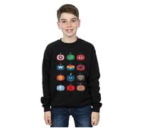 Avengers Pumpkin Icons Sweatshirt Marvel Black 9 Years