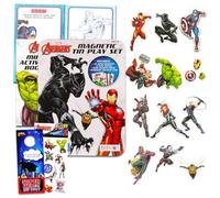 Avengers Refrigerator Magnet Set - Bundle with 25 Fridge Magnets for Toddlers, Kids Learning Developmental Toys Plus Stickers, More | Avengers Magnetic Toys for Boys