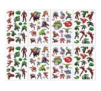 Avengers Superhero Tattoos for Kids - Captain America, Hulk, Iron Man, Spider-Man Temporary Tattoos for Boys & Girls Birthday Party