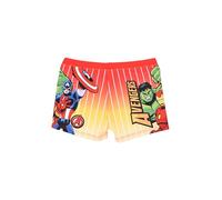 Avengers Swim Trunks for Children and Teenagers, Characters Marvel Captain America Hulk Iron Man, red, 8 Years