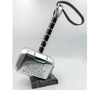 Avengers Thor Hammer Legend Props Mjolnir Full Metal Hammer Replica With Stand Base