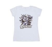 Avengers Women's Group Cotton T-Shirt in White | Size: Large Avengers White L