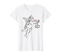 Avenging Angel Snake Machine Gun Value Graphic T-Shirt, Women, White, M