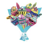 Avenir 6301733 Scratch Pictures, Craft Set, Cupcake Bouquet, DIY Creative Set for Children from 5 Years, Make Your Own Bouquet