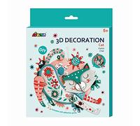 Avenir 6305070, 3D Decoration Cat, Creative Kit, Craft Set for Children from 5 Years