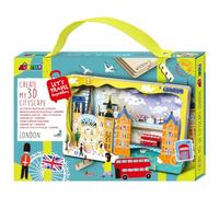 Avenir 6305075 3D City Craft Set, London, City Miniature Puzzle, DIY Wooden Puzzle, Decorative Gift for Adults and Children from 6 Years