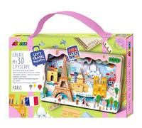 Avenir 6305079 3D City Craft Set, Paris, City Miniature Puzzle, DIY Wooden Puzzle, Decorative Gift for Adults and Children from 6 Years