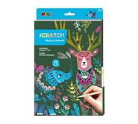 Avenir | A4 Scratch Book | Magic Animals | Scratch & Craft Activity for Ages 6+