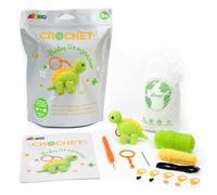 Avenir Beginner Crochet Kit - Baby Stegosaur Bag Charm | Crochet Kit for Beginners with Video Tutorials, Pre-Started Yarn & Full Supplies | Cute Crochet Animal Craft Gifts