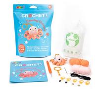 Avenir Beginner Crochet Kit - Dancing Octopus Bag Charm | Crochet Kit for Beginners with Video Tutorials, Pre-Started Yarn & Full Supplies | Cute Crochet Animal Craft Gifts