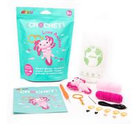 Avenir Beginner Crochet Kit for Adults & Teens - Small Portable Animals Kit with Keychain, Complete Supplies & Video Tutorials, Perfect Arts & Crafts Gift for Women & Girls (Love Axolotl)