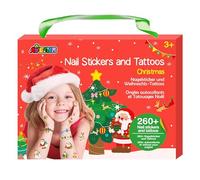 Avenir Christmas Nail Stickers & Tattoos - Kids 3+ Nail Art Stickers Decals Self-AdhesiveCute Nail Supplies Nail Art Design Decoration Accessories
