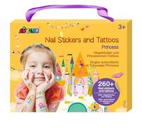 Avenir Creative Set Nail Stickers & Tattoos, Princess, Temporary Stickers for Children from 3 Years, 6308206