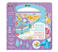 Magic Water Painting Kit | Underwater Colouring Game, 3-in-1 Creative Set | Games, Stickers and Colouring Pictures for Children Aged 3 Years and Above