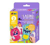 Avenir | My First Lacing | Charm Monster Friends | First Sewing for Ages 3+ | Fun DIY Creative Activity Kit - Develop Sewing and Stitching Skills