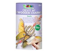 Avenir Natural Creation DIY Wooden Beetle Charm Kit, 22 cm Decorative Bag Accessory, Fun DIY Creative Activity. Ages 6+
