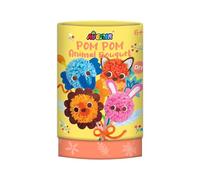 Avenir Pom Pom Bouquet, Pom Pom Activity Kit for Chidren Ages 6+, Pipe Cleaners, Pre-Cut Felt Shapes, Stickers, Easy to Make Craft Activity