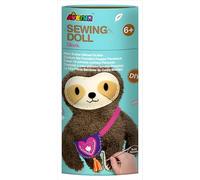 Avenir Sewing Kit for Creating a Sloth Plush - 24 cm - Includes Threads, Filling and Plastic Knitting Needle - Ages 6 Craft Set for Your Little Ones