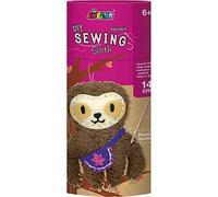 Avenir Sewing Kit for Creating a Sloth Plush - 24 cm - Includes Threads, Filling and Plastic Knitting Needle - Ages 6 Craft Set for Your Little Ones