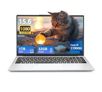 AVENKA Gaming Laptop Core I9-11900H, 15.6 Inch Laptop Computer, Laptops 32GB RAM 1TB SSD, 180 Angle Open FHD 1920 * 1080 Display Fingerprint Unlock Backlit Keyboard WiFi RJ45 HDMI Traditional Laptop