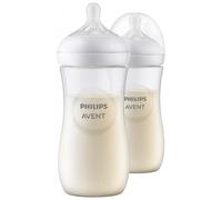Philips Avent Natural Response Baby Bottle 330ml Double Pack Clear